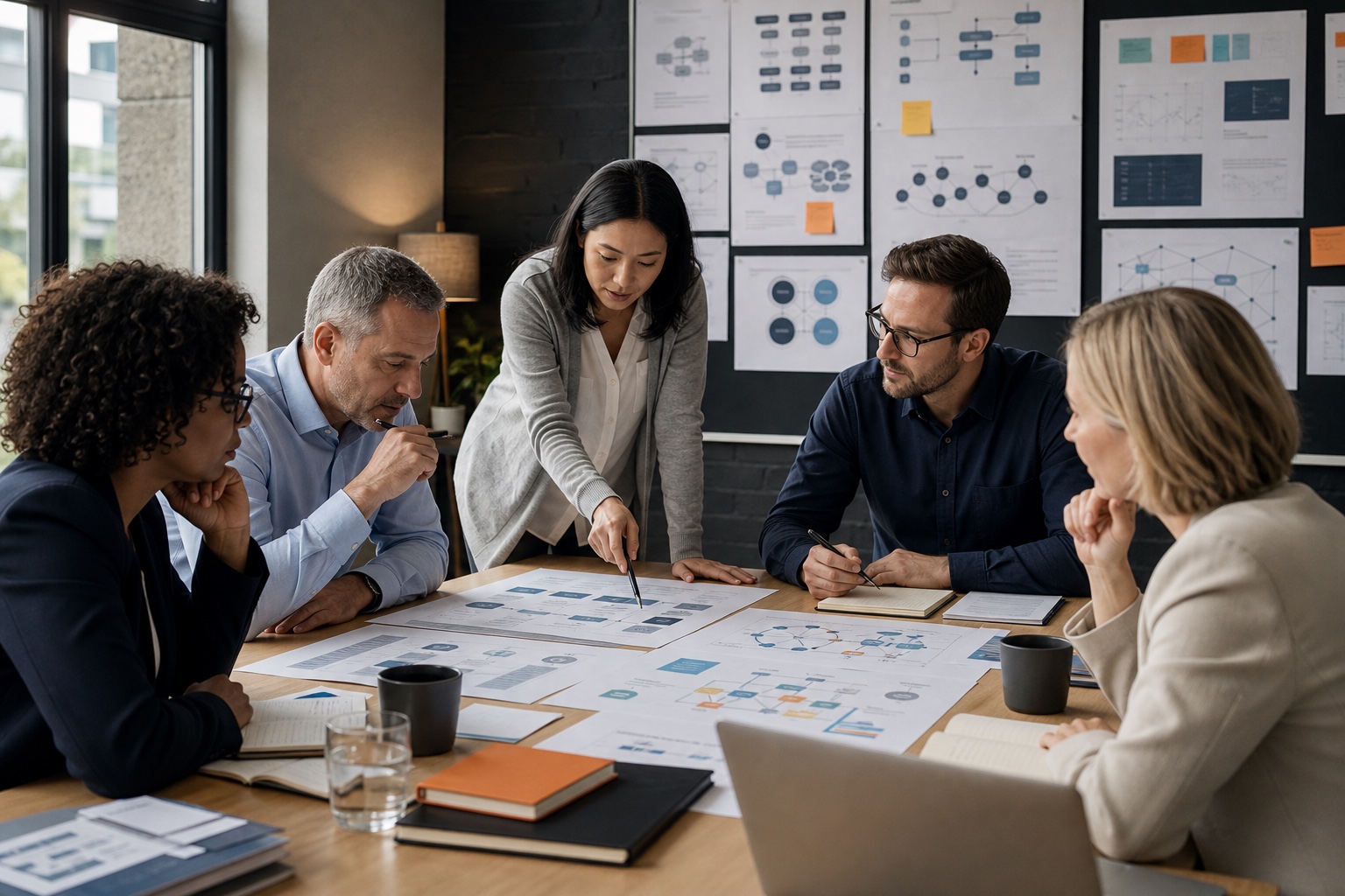 An operations team reviewing performance evidence together